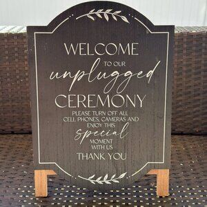 UNPLUGGED CEREMONY WEDDING SIGN RUSTIC FARMHOUSE DECOR
